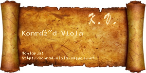 Konrád Viola névjegykártya